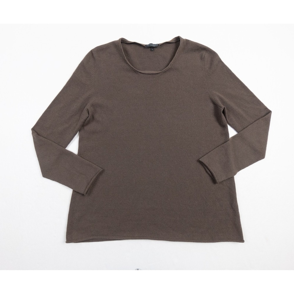 Manrico Cashmere Sweater Womens Small Brown Pullover Lightweight Italy Ladies